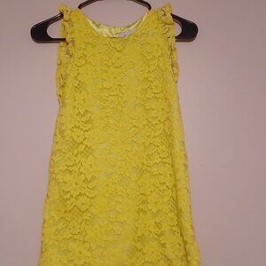The Children's Place Yellow Floral Lace Dress Girls Size 7/8